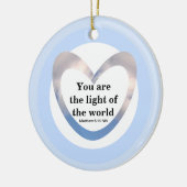 マタイ5:14あなたは世界のハートの光である セラミックオーナメント (左)