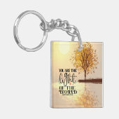 マタイ5:14あなたは世界聖書の光である キーホルダー (正面左)