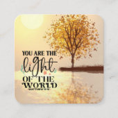 マタイ5:14あなたは世界聖書の光である スクエア名刺 (正面)