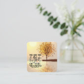 マタイ5:14あなたは世界聖書の光である スクエア名刺 (スタンド正面)