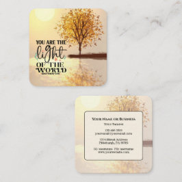 マタイ5:14あなたは世界聖書の光である スクエア名刺