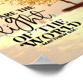 マタイ5:14あなたは世界聖書の光である ポスター (角)