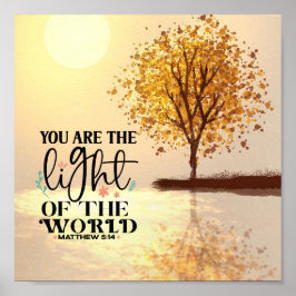 マタイ5:14あなたは世界聖書の光である ポスター