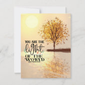 マタイ5:14あなたは光のバイブルのフラットカードである (正面)