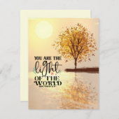 マタイ5:14あなたは光のバイブルのフラットカードである (正面/裏面)