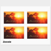 マタイ5:14あなた方は世の光、聖書である 長方形シール (シート)