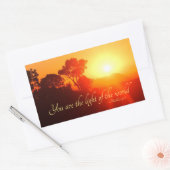 マタイ5:14あなた方は世の光、聖書である 長方形シール (封筒)