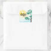 マタイ5:14光の聖書の聖句クリスチャンになれ スクエアシール (バッグ)