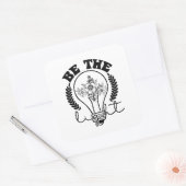 マタイ5:14光キリスト教の聖書の聖句になる スクエアシール (封筒)