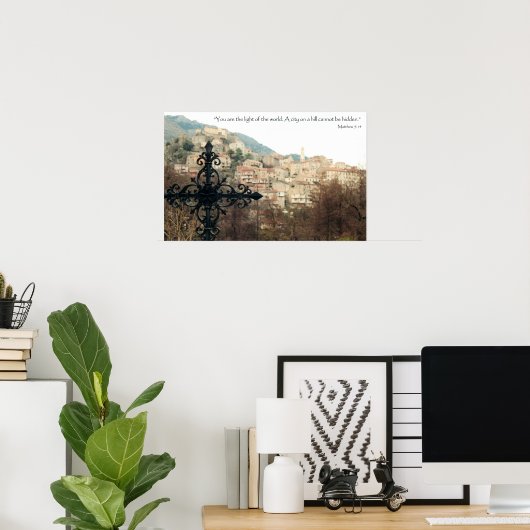 マタイ5:14 ポスター (ホームオフィス)
