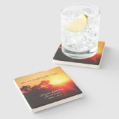 マタイ5 14-16光を輝かせなさい、聖書の聖句 ストーンコースター (横)