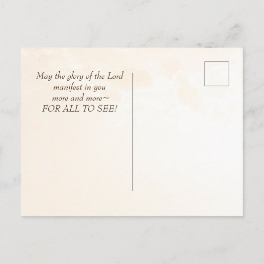 マタイ5 14-16光を輝かせなさい、聖書の聖句 ポストカード (裏面)