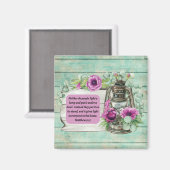 マタイ5:15ヴィンテージ灯油ランタン マグネット (正面/裏面)