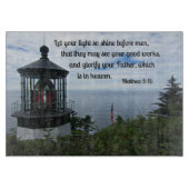 マタイ5:16あなたの光を人々の前で輝かせなさい。 カッティングボード (正面)