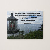 マタイ5:16あなたの光を人々の前で輝かせなさい。 ジグソーパズル (横)