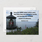 マタイ5:16あなたの光を人々の前で輝かせなさい。 ポストカード (正面/裏面)