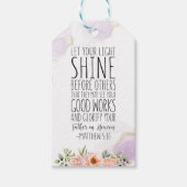 マタイ5:16あなたの光を他の人々の前に輝かせなさい ギフトタグ (正面)