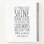 マタイ5:16あなたの光を他の人々の前に輝かせなさい ノートブック (裏面)