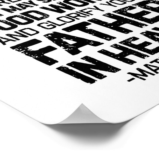 マタイ5:16あなたの光を他の人々の前に輝かせなさい ポスター (角)