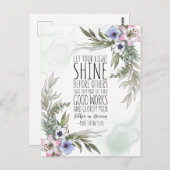 マタイ5:16あなたの光を他の人々の前に輝かせなさい ポストカード (正面/裏面)