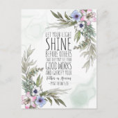 マタイ5:16あなたの光を他の人々の前に輝かせなさい ポストカード (正面)