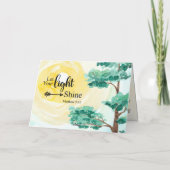マタイ5:16あなたの光を聖書クリスチャンに輝かせなさい カード (裏面)