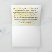 マタイ5:16あなたの光を聖書クリスチャンに輝かせなさい カード (内部)