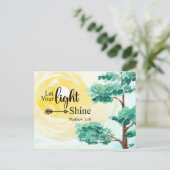 マタイ5:16あなたの光を聖書クリスチャンに輝かせなさい ポストカード (スタンド正面)