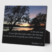 マタイ5:16あなたの光を輝かせなさい… フォトプラーク (側面)