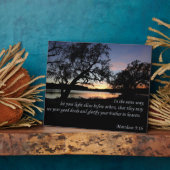 マタイ5:16あなたの光を輝かせなさい… フォトプラーク (側面)