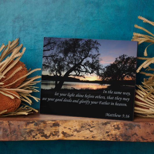 マタイ5:16あなたの光を輝かせなさい… フォトプラーク (側面)