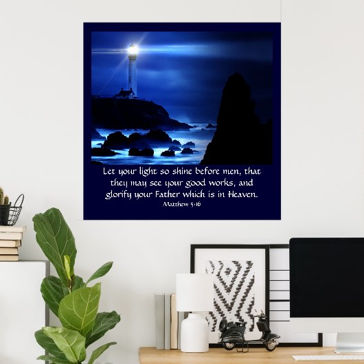 マタイ5:16 ポスター (ホームオフィス)
