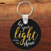 マタイ5:16 – 光を照らす キーホルダー (正面)