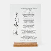 マタイ5:2-12聖書の聖なる書物、 経典 アクリルサイン (正面)