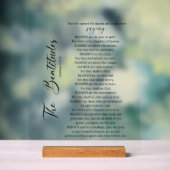 マタイ5:2-12聖書の聖なる書物、 経典 アクリルサイン (ニュートラル)