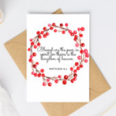 マタイ5:3聖書クリスマスグリーティングカード シーズンカード