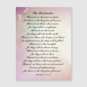 マタイ5:3-10イエズスの空中磁気カード (正面)