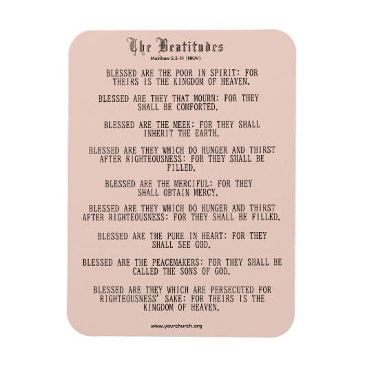 マタイ5:3-11 NKJV マグネット (縦)