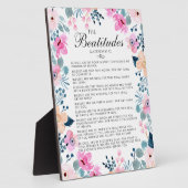 マタイ5:3-12フローラ聖句 フォトプラーク (側面)