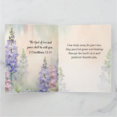 マタイ5:4賛美はモーリン悔やみや弔慰 カード (内部)