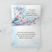 マタイ5:4賛美はモーリン悔やみや弔慰 カード (内部)