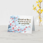 マタイ5:4賛美はモーリン悔やみや弔慰 カード (黄色い花)