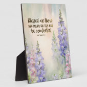 マタイ5:4賛美はモーリン悔やみや弔慰 フォトプラーク (側面)