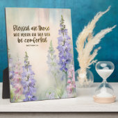 マタイ5:4賛美はモーリン悔やみや弔慰 フォトプラーク (側面)