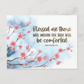 マタイ5:4賛美はモーリン悔やみや弔慰 ポストカード (正面)