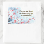 マタイ5:4賛美は聖書を悲しむ人々である 長方形シール (バッグ)