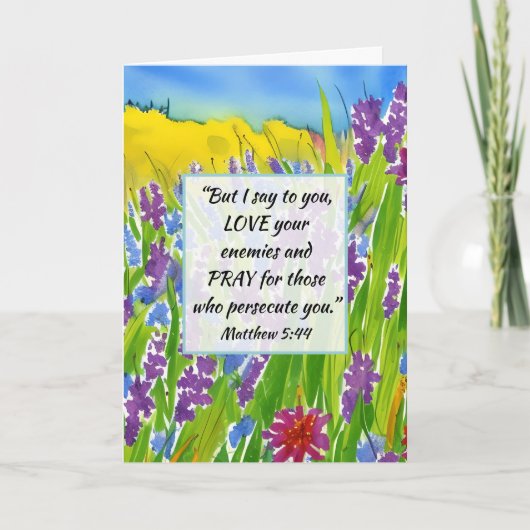マタイ5:44わたしはあなた方に言う敵を愛せよ聖書 カード (正面)