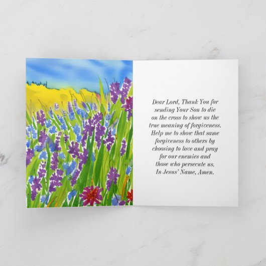 マタイ5:44わたしはあなた方に言う敵を愛せよ聖書 カード (内部)