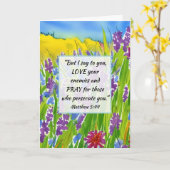 マタイ5:44わたしはあなた方に言う敵を愛せよ聖書 カード (黄色い花)