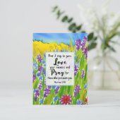 マタイ5:44わたしはあなた方に言う敵を愛せよ聖書 ポストカード (スタンド正面)